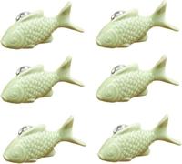 Poignées d'armoires de cuisine, poignées d'armoire Lot de 6 boutons de meuble en céramique en forme de poisson for tiroir, armoire, cuisine, chambre, placard