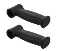Poignées de Canne Ergonomiques Antidérapantes Noires, Démontables | Structure Courbe, Couches en Silicone, Finition Sablée, pour Canne à Bras et Béquille
