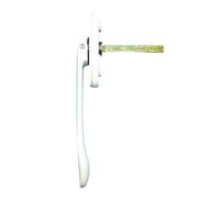 Poignées de fenêtre en PVC, Poignée de fenêtre à battants en alliage Zinc, pliable forme d'épée multicolore(Wit)