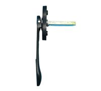 Poignées de fenêtre en PVC, Poignée de fenêtre à battants en alliage Zinc, pliable forme d'épée multicolore(Black)