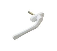 Poignées de Fenêtre Poignée de fenêtre à battants en Alliage d'aluminium, poignée de Porte Pliante en Forme d'épée, poignée carrée Fine et Plate en Acier (Color : White, Size : Left Open)