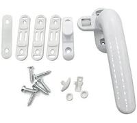 Poignées de fenêtre, Poignée de fenêtre de sécurité en alliage d'aluminium avec serrure multicolore gauche droite réglable(White,Right)