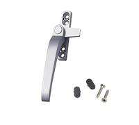 poignées de fenêtre, Poignée de fenêtre, quincaillerie for la maison, poignée à levier for battant avec verrouillage, installation facile, capuchon décoratif, accessoires for(Left Silver)