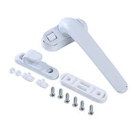 Poignées de fenêtre, Poignée de Roue Verrouillage Universelle for fenêtre à battant, quincaillerie Noire, Fournitures for Meubles, poignées(White Right)