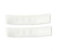Poignées de frein antidérapantes pour VTT et route pour vélo - Housses de levier de frein antidérapantes en TPR avec design absorbant les chocs, ajustement ergonomique, paire (blanc)