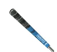 Poignées de golf Tour Fit Double composé Premium demi-corde Poignées de golf standard de taille moyenne avec ruban de golf Ensemble de 1/3/6/9/13 (taille moyenne, noir/bleu 1 poignée unique)