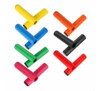 Poignées de guidon à base de silicone pour vélos adultes compatibles avec les zones de serrage courantes de 22,2 mm et 31,8 mm sans modification nécessaire (jaune)