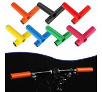 Poignées de guidon à base de silicone pour vélos adultes compatibles avec les zones de serrage courantes de 22,2 mm et 31,8 mm sans modification nécessaire (rouge)
