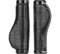 Poignées De Guidon Coordonnantes En Cuir De Vachette,1 Paire,Pour Vélo De Ville,Vtt,Scooter,Vtt,En Aluminium - Type Crackle