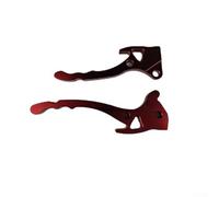 Poignées de guidon de moto en alliage d'aluminium CNC avec design ergonomique profilé pour un contrôle stable pendant de longues randonnées (rouge)