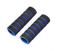 Poignées de guidon de moto en mousse souple avec couvercles de tube de frein et design confortable (noir + bleu)