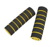 Poignées de guidon de moto et housses de levier de frein et d'embrayage en éponge douce pour améliorer la prise en main et réduire la fatigue (noir + jaune)