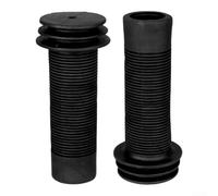 Poignées de guidon de trottinette fabriquées en silicone compatibles avec les guidons de 22,2 mm texturées pour le contrôle (noir)