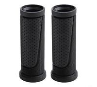 Poignées de guidon de vélo absorbant les chocs de 22,2 mm, en caoutchouc TPR antidérapant avec prise en main confortable, amortissement des vibrations, ensemble long et court (long + court)