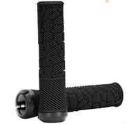 Poignées de guidon de vélo avec anneau de verrouillage pour vélo de montagne fabriquées en TPE et PP5 pour une performance optimale grâce à une installation et un retrait répétés (noir)