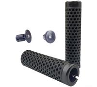 Poignées de guidon de vélo de montagne ergonomiques imprimées en 3D pour TPU absorbant les chocs, design en maille respirante avec anneaux de verrouillage et extrémités de barre pour barres de 22,2 mm