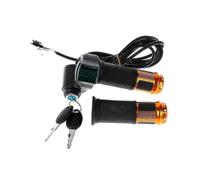 Poignées de guidon de vélo électrique 1 paire dorée 12-96V avec écran LCD et verrou