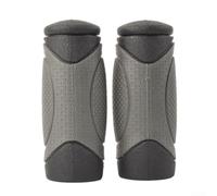 Poignées de guidon de vélo en caoutchouc TPR au design ergonomique antidérapant pour surface pour VTT à pignon fixe 90 mm gris (gris, un court)