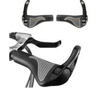 Poignées de Guidon de Vélo Ergonomique, 1 Paire Poignées VTT Antidérapant en Caoutchouc et Aluminium Corne Grip de Vélo Poignée