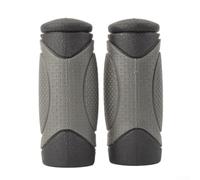 Poignées de guidon de vélo ergonomiques en caoutchouc TPR antidérapant confortables texturées réduisant la pression nerveuse pour vélos de route pliables et à pignon fixe (noir, deux courtes)