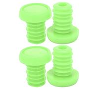 - poignées de guidon de vélo, extrémités de barre, bouchons à vis, caoutchouc Polyester, accessoire de cyclisme (Verte)