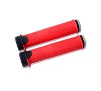 Poignées de guidon de vélo pour VTT, caoutchouc TPR de 22,2 mm avec verrou | Bague Texture Antidérapante pour Réduction des Vibrations Confortable Accessoire Cyclisme Noir Gris Rouge Bleu Vert Orange
