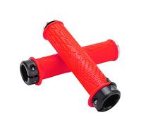 Poignées de guidon de vélo, Texture antidérapante, durables, 2 pièces/ensemble (Rouge)
