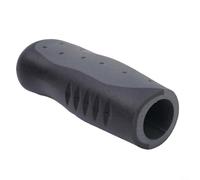 Poignées de guidon de vélo Tpr en caoutchouc pour calibre 22,2 mm, poignées ergonomiques anti-vibrations avec large soutien de paume, paire noire longue et courte (courte + courte)