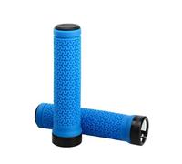 Poignées de Guidon de vélo VTT, verrouillables d'un Seul côté, Bouchons en Caoutchouc antidérapants, Accessoires de Cyclisme,Rr9162-Bleu,Diamètre intérieur 22 mm