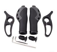 Poignées de guidon de VTT avec extrémités de barre formées, repose-pouce ergonomique en caoutchouc TPR et kit adjoint en alliage, poignée verrouillable pour guidon de 22,2 mm, comprend des clés