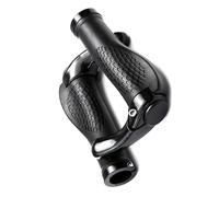 Poignées de guidon en alliage d'aluminium avec verrou en caoutchouc pour vélos, 135 mm, noir