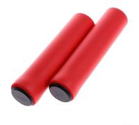 Poignées de guidon en éponge de silicone avec paroi intérieure lisse, imperméable et antidérapante, housses de poignée de vélo conçues pour un contrôle sûr du cyclisme (rouge)