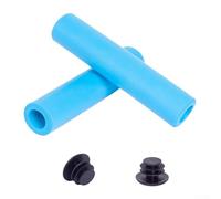 Poignées de guidon en mousse souple en silicone pour housses de vélo, antidérapantes, confortables pour VTT, poignées de route, coussinets de guidon absorbant les chocs, anti-rayures (bleu)