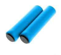 Poignées de guidon en silicone souple compatibles avec les guidons de vélo standard de 22,2 mm, texture intérieure antidérapante, sensation extérieure lisse (bleu)