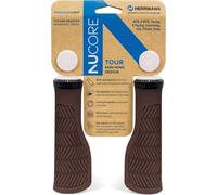 Poignées de guidon Herrmans Nucore Tour Wave marron DD47 BL+BR, 130mm, Ø 22mm