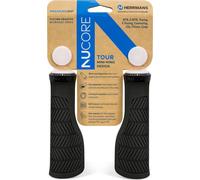 Poignées de guidon Herrmans Nucore Tour Wave noir DD47 BL+BR, 130mm, Ø 22mm