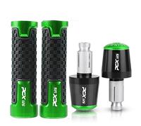 Poignées De Guidon Moto Anti-dérapant Capuchon Barre Extrémités Prise CNC Accessoires En Aluminium Pour PCX125 150 2018-2022 Toutes Les Années guidon(Vert)