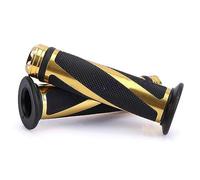 Poignées de guidon moto universelles en caoutchouc gel, 7/8" (22 mm), for VTT, Dirt Bike, Pit, Racing, Motocross(Gold)