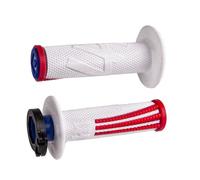 Poignées de guidon Odi Emig Pro V2 Lock - On blanc rouge