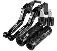 Poignées de Guidon réglables CNC pour Moto pour K1200 S (2004-2008)(Black3)