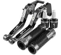 Poignées de Guidon réglables CNC pour Moto pour K1200 S (2004-2008)(Gray3)
