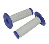 Poignées de guidon Replay OFF ROAD CROSS KRATON GRIS - BLEU 115mm - CLOSED END PAIRE