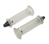 Poignées de guidon Replay SCOOTER - 50 A BOITE CONE TRANSPARENT - CARBONE CLOSED END PAIRE
