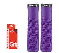 Poignées de guidon TPR avec tube intérieur en polypropylène renforcé et mécanisme de verrouillage unilatéral en aluminium (violet)