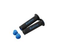 Poignées de guidon universelles en caoutchouc for moto, 7/8" (22-24 mm), for Domino GEL Grip Pit Dirt Bike, motocross(Blue)