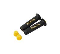 Poignées de guidon universelles en caoutchouc for moto, 7/8" (22-24 mm), for Domino GEL Grip Pit Dirt Bike, motocross(Yellow)