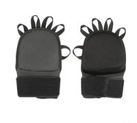 Poignées de gym renforcées avec 5 boucles élastiques pour les doigts et sangle de poignet réglable pour une prise en main sûre pendant les exercices de traction et de levage