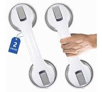 Poignées de maintien pour seniors, poignée de douche sans perçage, poignée de WC pour personnes handicapées, poignée avec ventouse pour personnes âgées, aide au lever avec ventouse, lot de 2 pièces