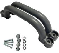 Poignées de maintien - Set de 2 poignées - Poignée pour enfants résistante aux intempéries en plastique pour échafaudages maison à échasses lit surélevé tour de jeux - Gris