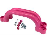 Poignées de maintien - Set de 2 poignées - Poignée pour enfants résistante aux intempéries en plastique pour échafaudages maison à échasses lit surélevé tour de jeux - rose